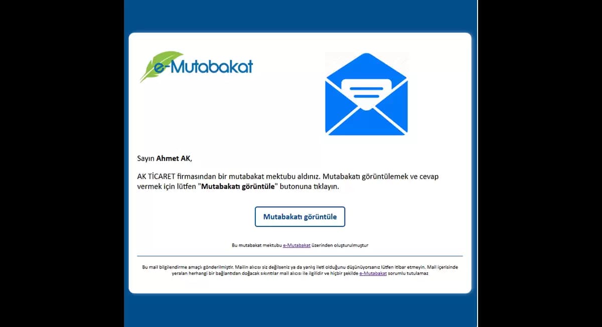 e-Mutabakat ekran görüntüsü 2