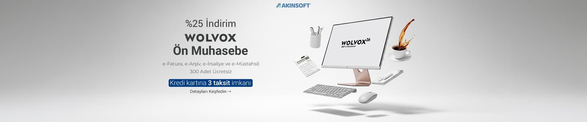 Wolvox ERP ön muhasebe yazılımında %25 indirim
